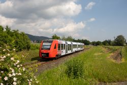 Dieseltriebwagen LINT 54 Deutsche Bahn DB Baureihe 622 auf der Strecke Bad Dürkheim - Neustadt an der Weinstraße in der Pfalz