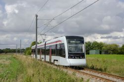 Stadler Tango der Stadtbahn Aarhus von Midtrafik bei Vilhelmsborg