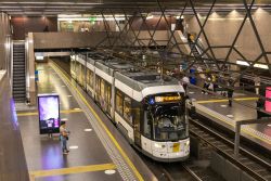 Tram Bombardier Flexity 2 Antwerpen in der unterirdischen Premetro Station Meir