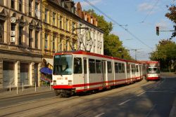 Stadtbahn Dortmund Straßenbahn Duewag N8C als U43 kurz vor der Station Ofenstraße