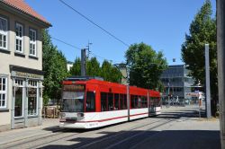 Straßenbahn Erfurt Stadtbahn Duewag MGT6D am Theater